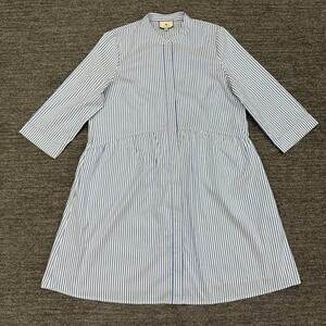 Tuckernuck Royal Shirt Dress Medium Blue White Stripe Old Money Cottage Core